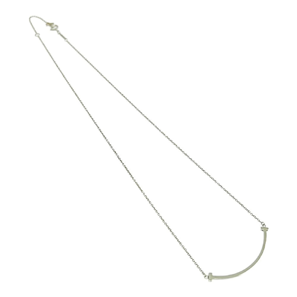 TIFFANYCo Tiffany Silver T Smile Necklace Sterling Silver